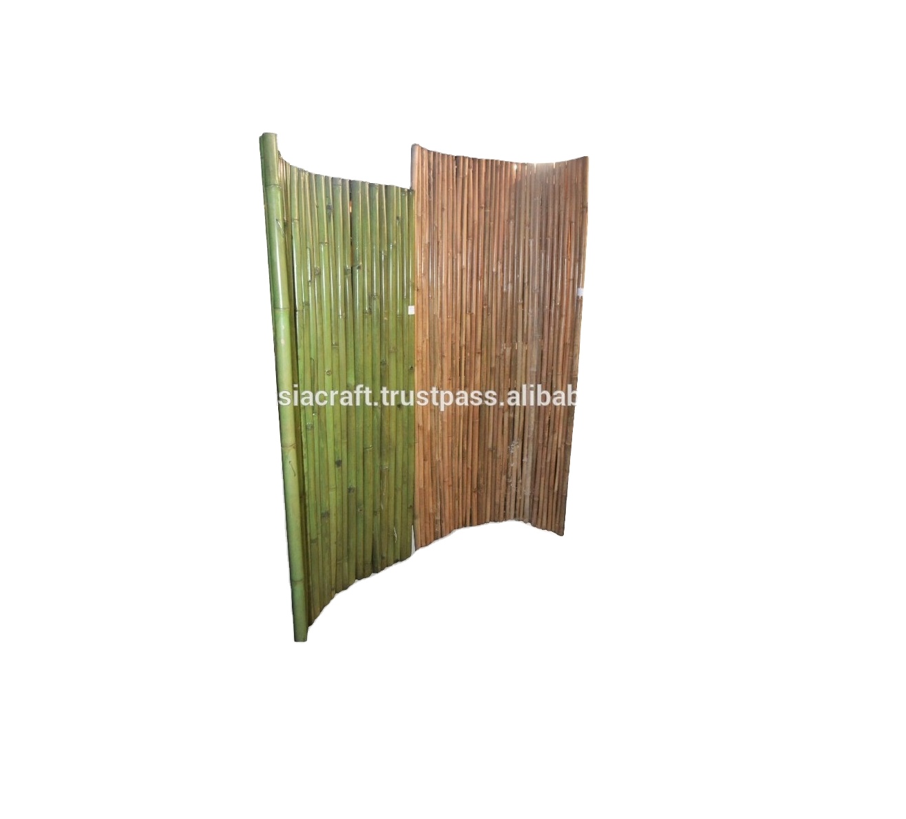 Natural Bamboo Fence Roll - Bamboo Fence Natural Green